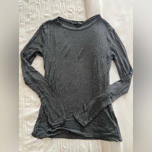 Fashion Nova Charcoal Long Sleeve Top